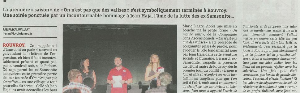 Rouvroy : Hommage à Jean Haja par les ex-Samsonite