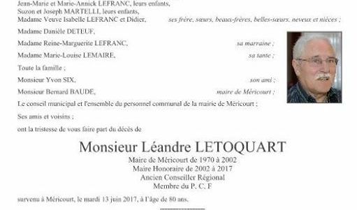 Disparition de Léandre Letoquart