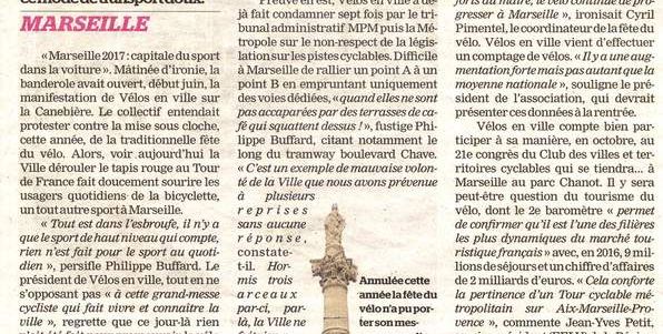 Un bel article de La Marseillaise sur le Maire de Marseille, le Tour de France et le vélo au quotidien ! ...