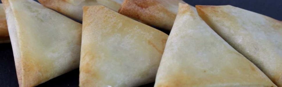 Recette Des Samoussa au Chèvre et Poivron mariné
